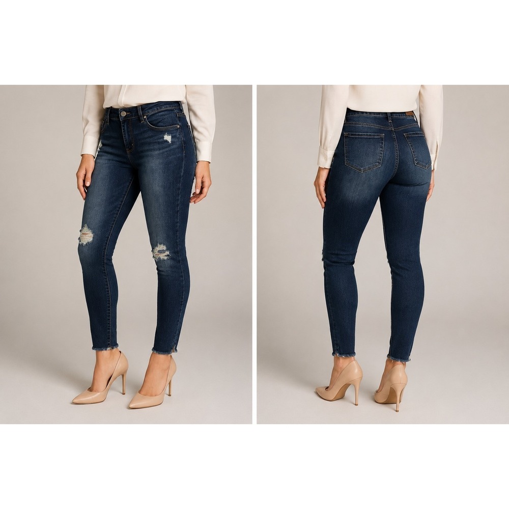 Articles of Society Distressed Skinny Jeans Women's Size 29 Dark Wash Raw Hem St